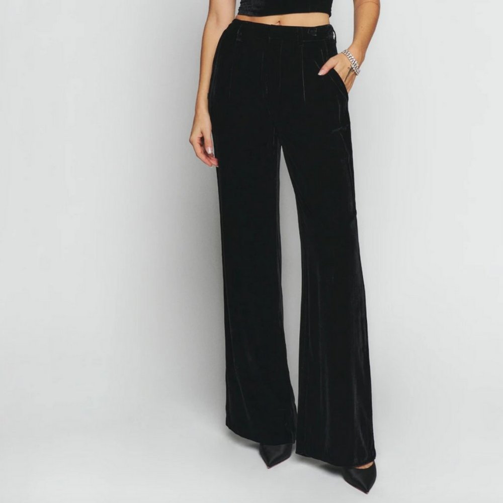 Reformation Velvet "Wes" Pants, NWT